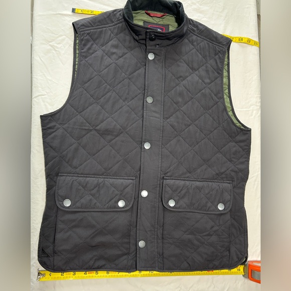 UNTUCKit Woodcrest Vest Quilted Full Zip Snap Button Black Men's Size S, Reg Fit - Picture 2 of 10